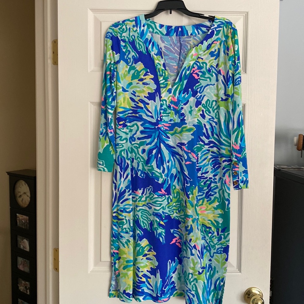 NWT Lilly Pulitzer Wade and Sea print dress size M